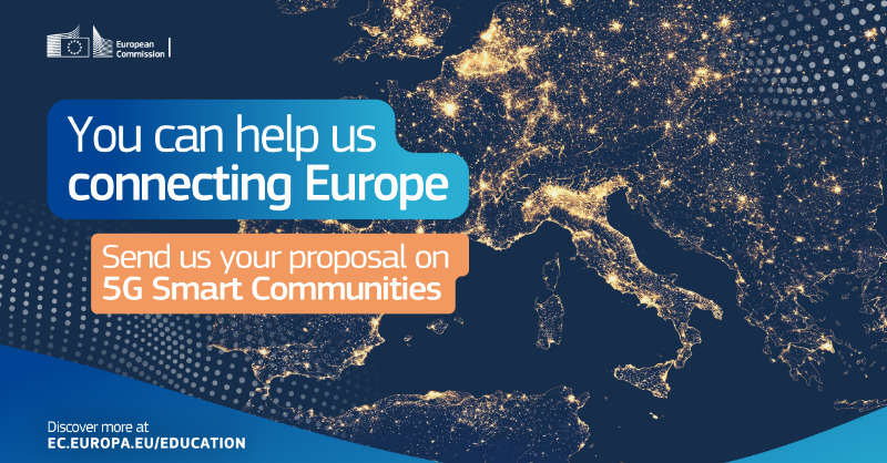 EUDigitalEdu's tweet photo. π£ #LastCall for proposals on #5GForSmartCommunities
Join the #CEFDigitalprogramme & share your #5G project so we can build together the pillars for #EUDigitalEducation π±π‘π«
Hit the link below & apply before 22nd March π
#DEAP