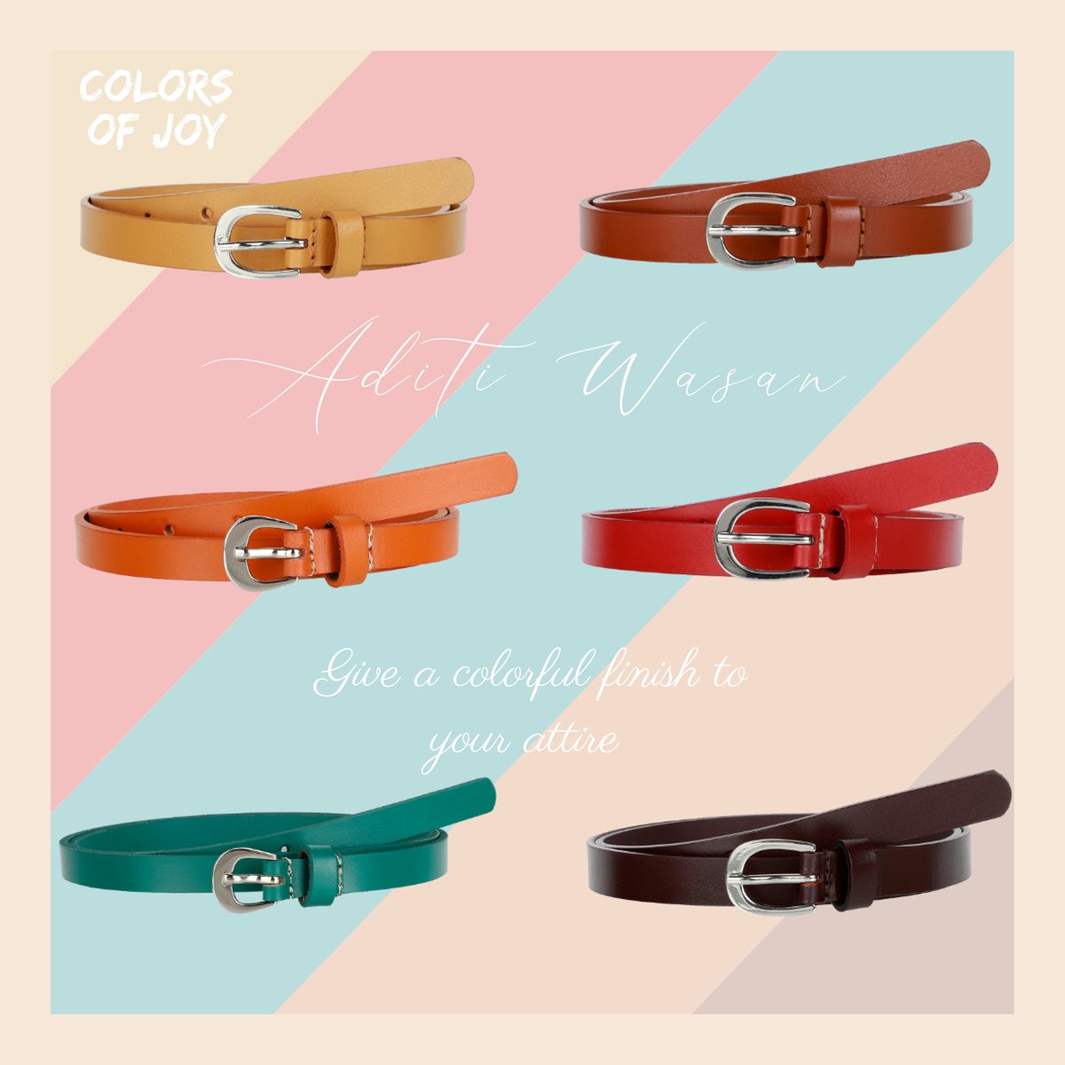 aditi_wasan's tweet photo. Give a colorful finish to your attire
Belts By Aditi Wasan For Her
Shop Link: https://t.co/zMDjf4vAkA
.
.
.
.
.
.
.
.
#leatherfashion #creative #fashionpost #fashioncolor #belts #designer #influencer #style #fashiondesigner https://t.co/hhK5XKLPsD