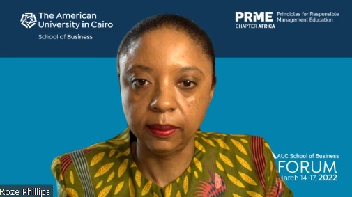 AUC_Business's tweet photo. #Live "You can upskill and re-skill as much as you want but you cannot change anything until you have businesses with a learning mindset. If we want to transform to a net-zero economy, businesses need to transform their purpose," https://t.co/UI4GN0o68p