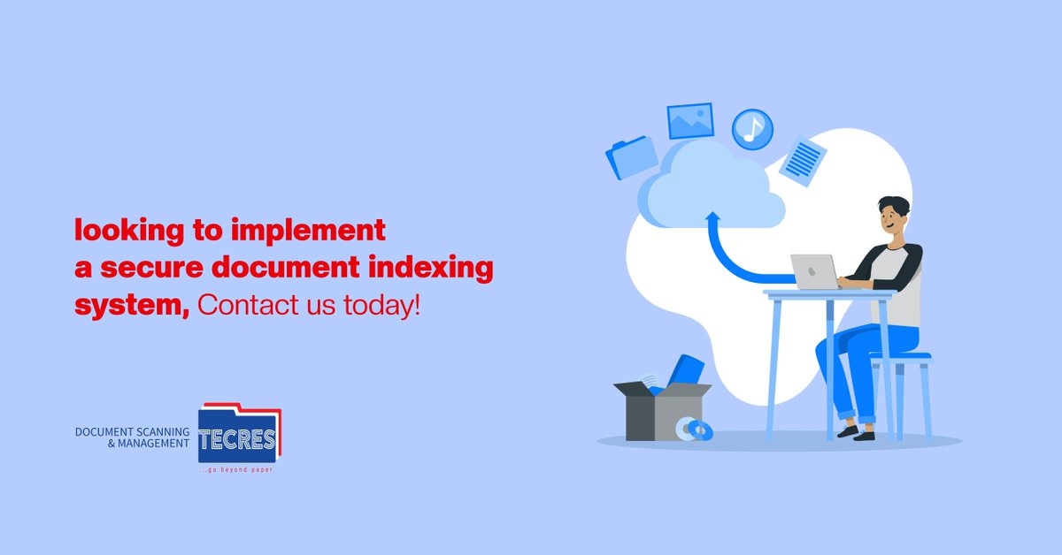 TecresTNL's tweet image. Our document indexing system offers many benefits for the whole business such as strategic decision making, a more productive workforce, preserving the organization&apos;s knowledge and improving the process of receiving information. #TecresTechnologies #documentindexing