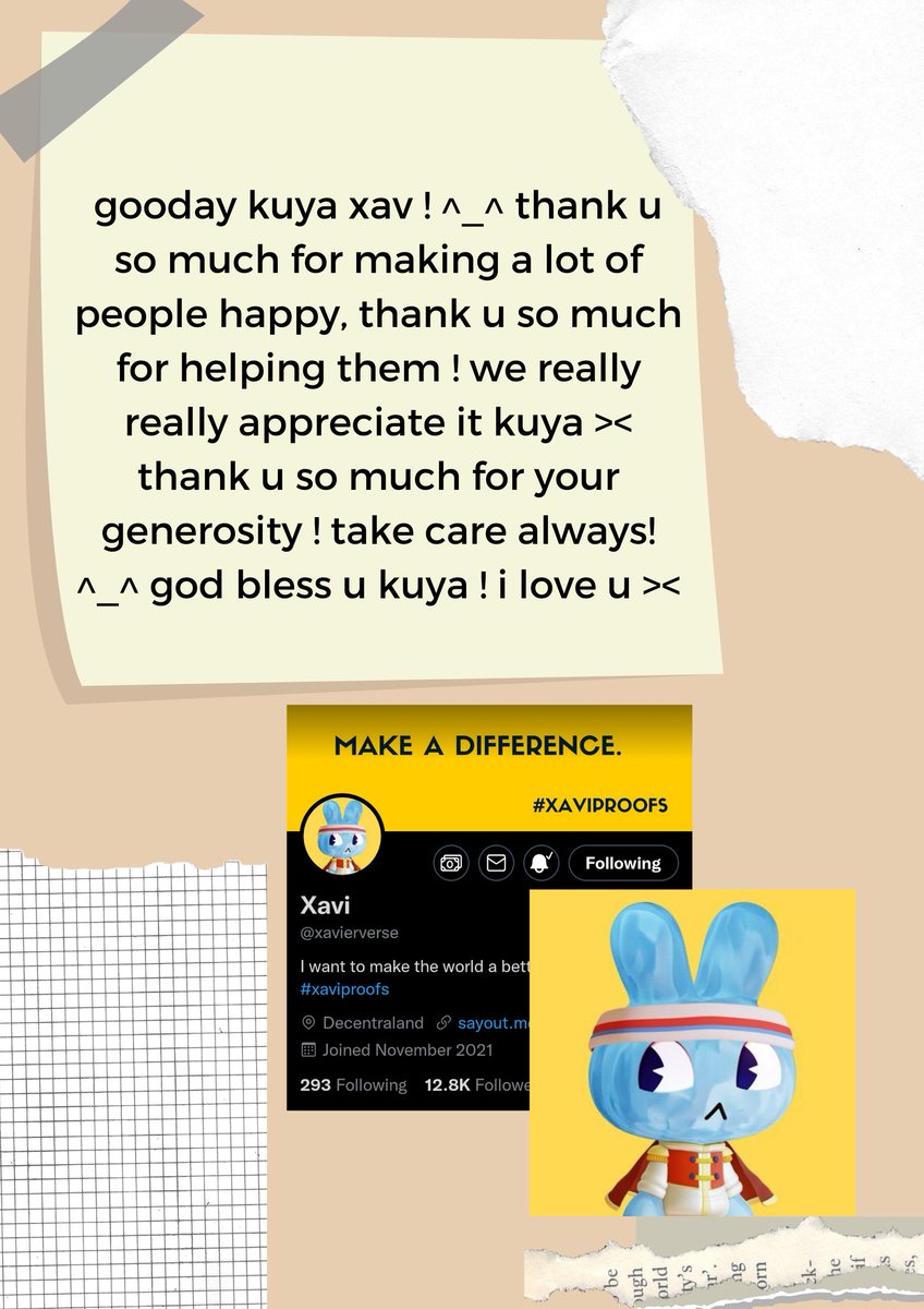 bhellahaulz's tweet photo. #xavierverse
@xavierverse
thank u kuya ! ^_^ take care https://t.co/kzhDWv3HPK