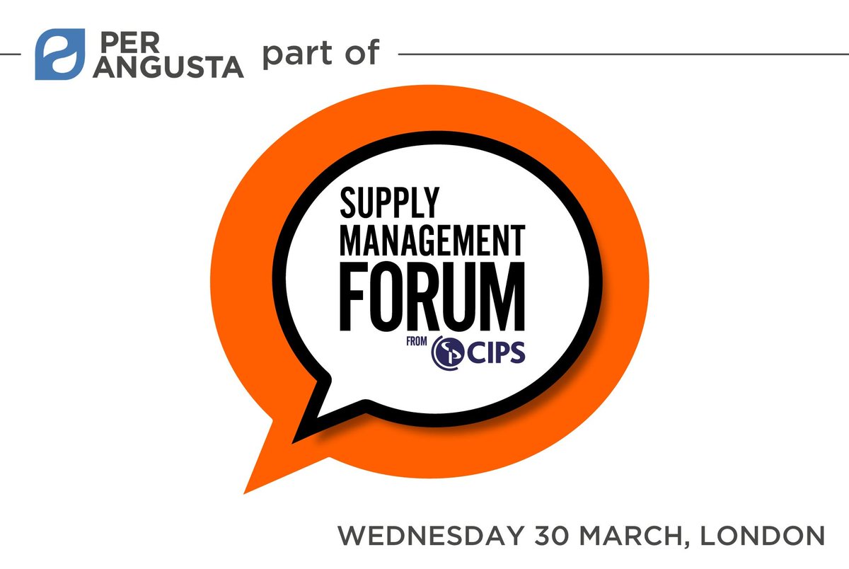 We are delighted to be attending the <a href="/cipsnews/">CIPSnews</a>’ Supply Management Forum on 30th March, in London 🚀

Come chat with us about how #Procurement can impact our global supply chain!

Register here 👉 per-angusta.com/en/meet-ups/pe…