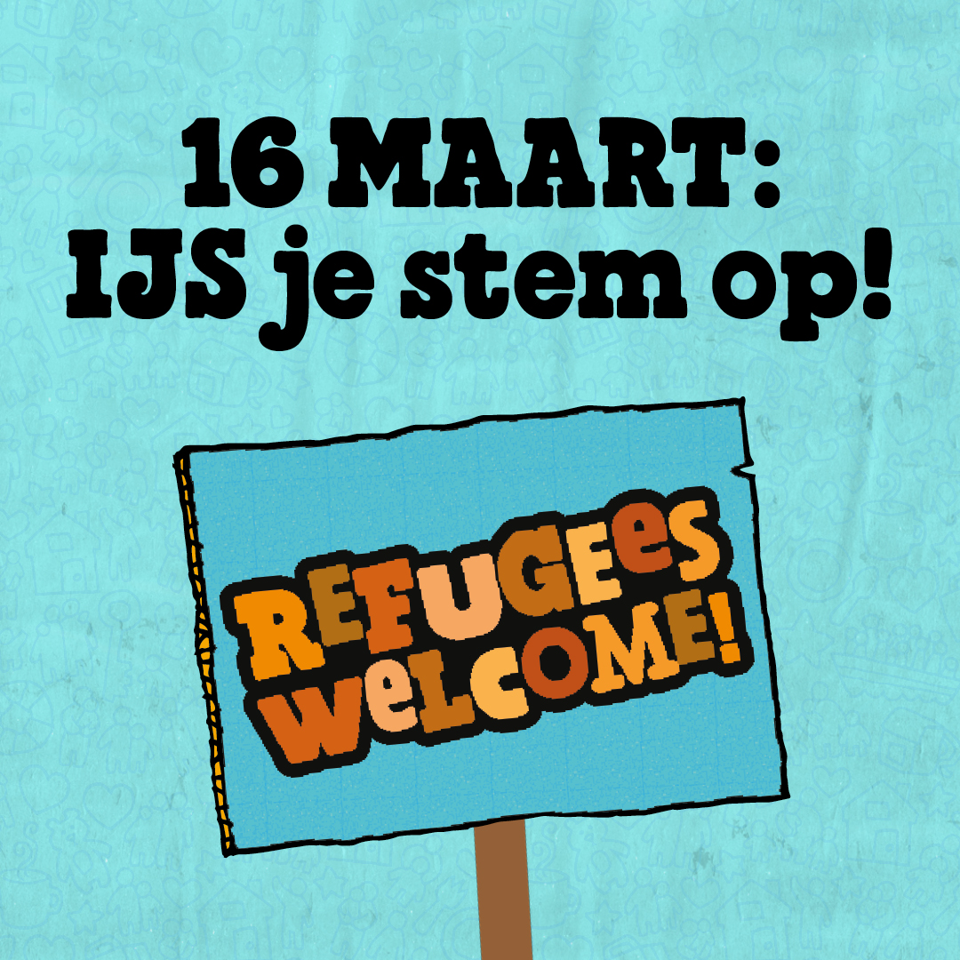 Refugees Welcome! De gemeente bepaalt over de toekomst van jou EN van mensen op de vlucht. Laat jij 16 maart ook je stem horen voor een gemeente waarin vluchtelingen welkom zijn?