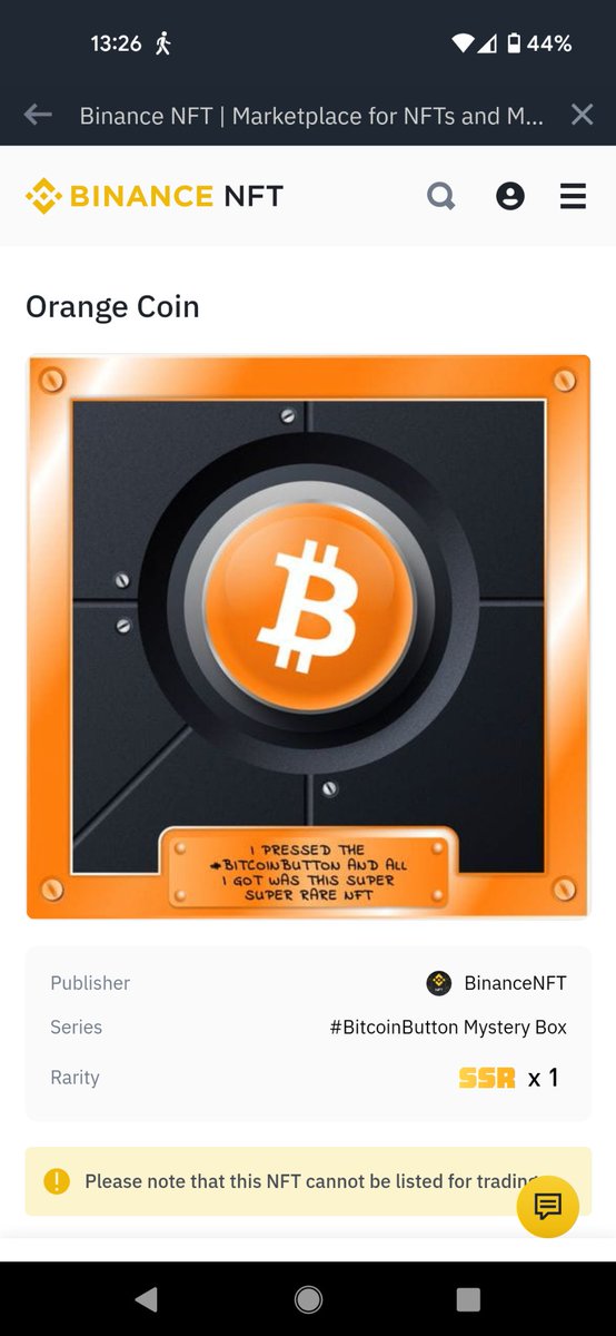 Nips92345's tweet photo. #BitcoinButton #Binance #NFT

Better than a kick in the nuts 👌🏻 https://t.co/fxpTThg2O1