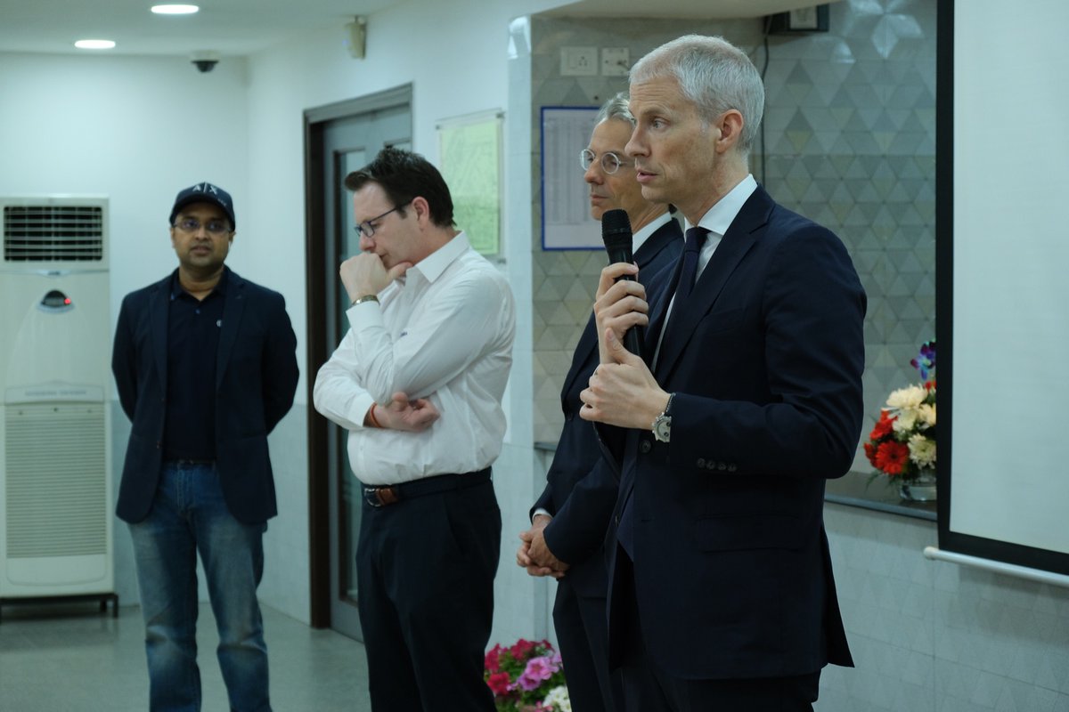 IDEMIA_IST's tweet photo. We were honored to welcome French Minister @FranckRiester along with Deputy @AGenetet and Ambassador to India Emmanuel Lenain (@FranceinIndia) to our Noida facility! It was a great opportunity to showcase the innovative technologies developed by our talented and passionate people https://t.co/xAN1Jcy4mS