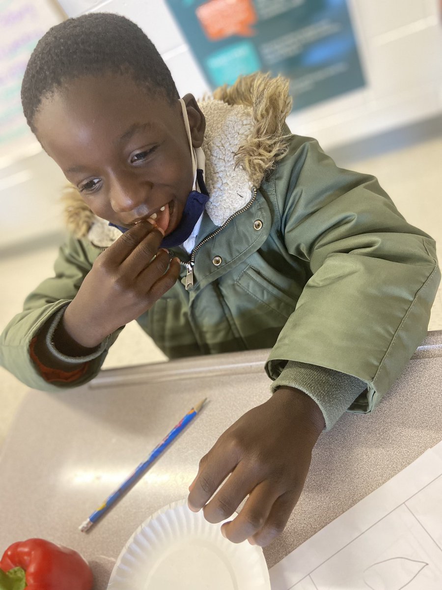 ABWilliamsElem1's tweet photo. Who knew learning could be so delicious?? First graders at AB Williams had a tasty lesson on the shapes of fruits and vegetables! We’d like to thank #DavisProduce for the donation of produce! #STEMinAction #FullSTEAMahead #NutritionInTheClassroom https://t.co/UWNzDeAQbd