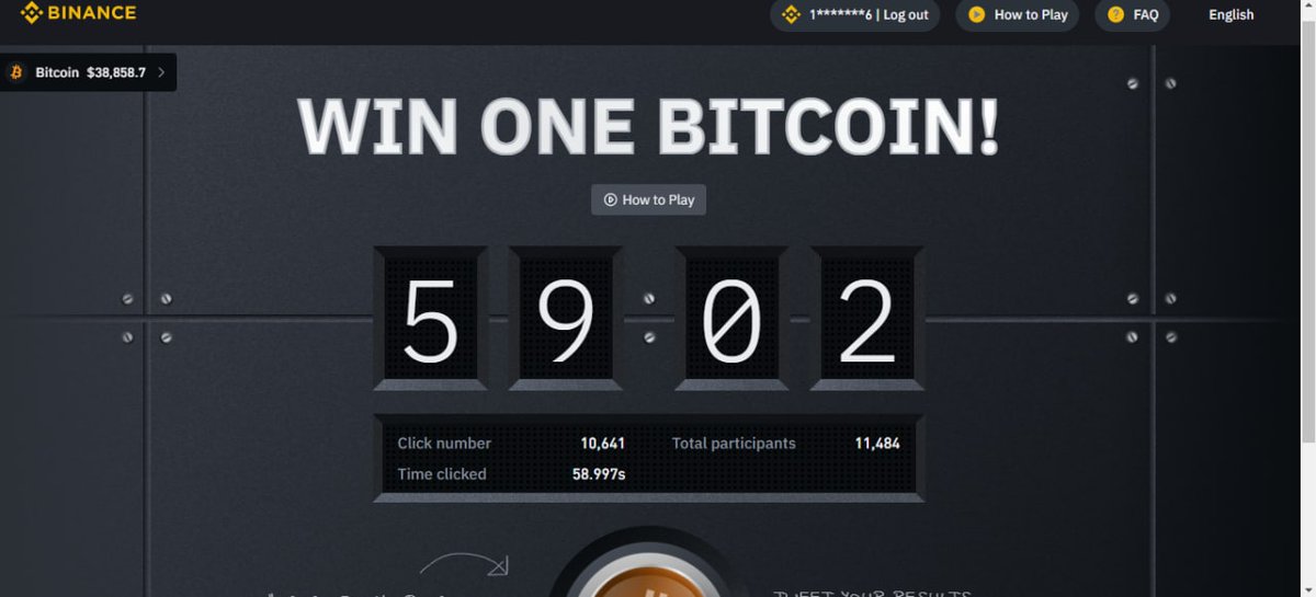 Max80111032's tweet photo. Binance | General news - the launch of the BitcoinButton game
#Binance #BitcoinButton
Binance (https://t.co/7VROgJVsEX) launched the BitcoinButton minigame (https://t.co/fqS9CRsZZ6 /en/activity/bitcoin-button-game), the essence of which is to get a prize - one $BTC. https://t.co/dQwHqoH5F7