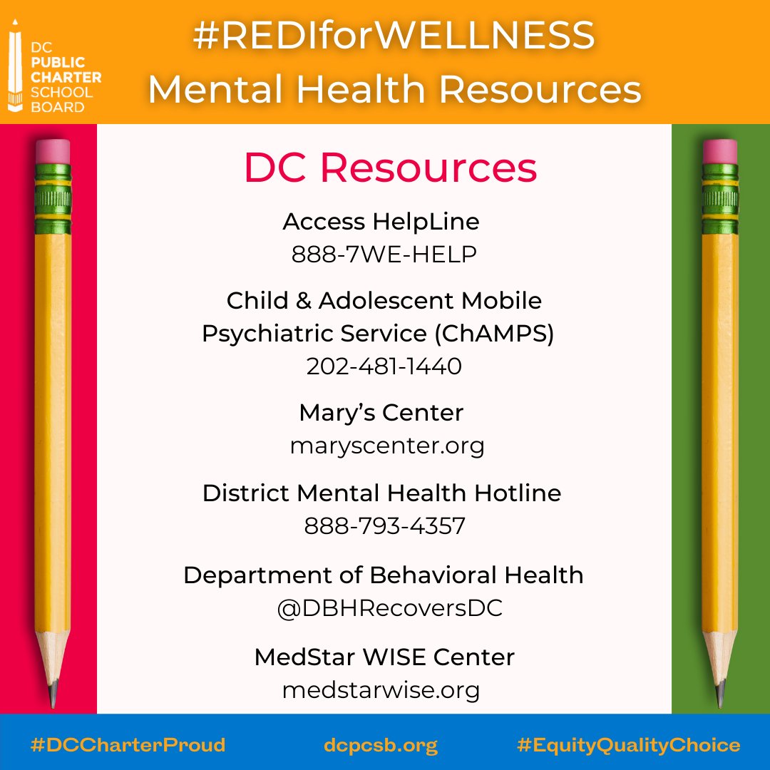 Times are stressful and it’s important for everyone from students to teachers to prioritize  your mental health. 

Here are some resources you can access to help you get #REDIforWellness.