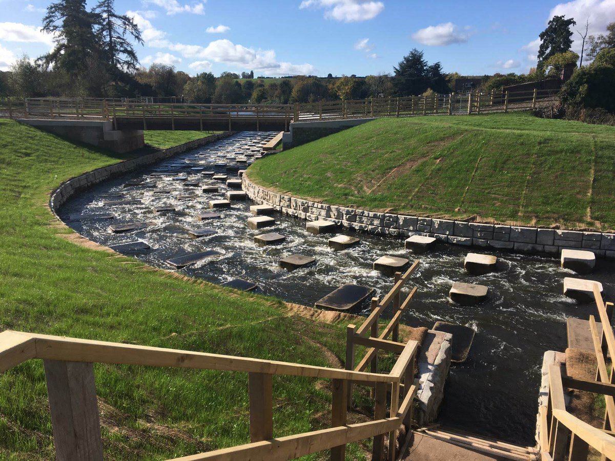 SevernUnlocked's tweet photo. We're pleased to be a part of @theriverstrust Spring Conference today. Our fisheries expert @charlescrundwe1 is speaking very soon as part of the 'Breaking Down River Barriers' panel. Catch him talking about fish passes! 🐟🙌#SpringConfRT #FishMigration
📸 Bevere Fish Pass, Kier https://t.co/q99uej0p3U
