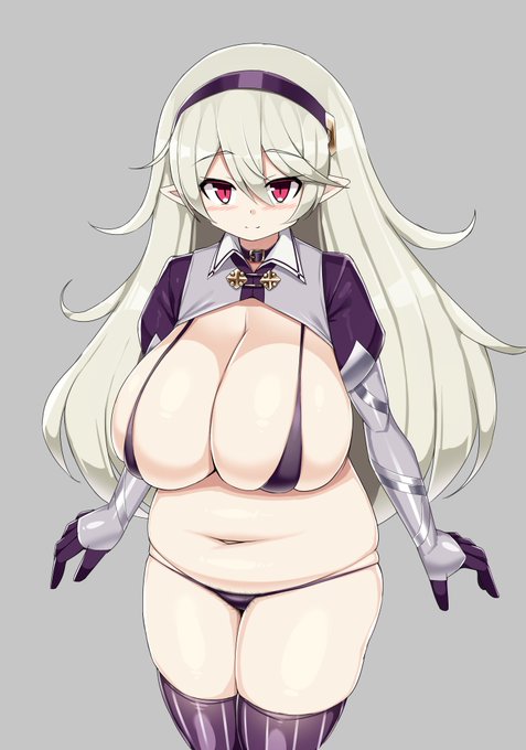 FEif、むっちむちなカムイちゃんにマイクロビキニ着せたやつ。 