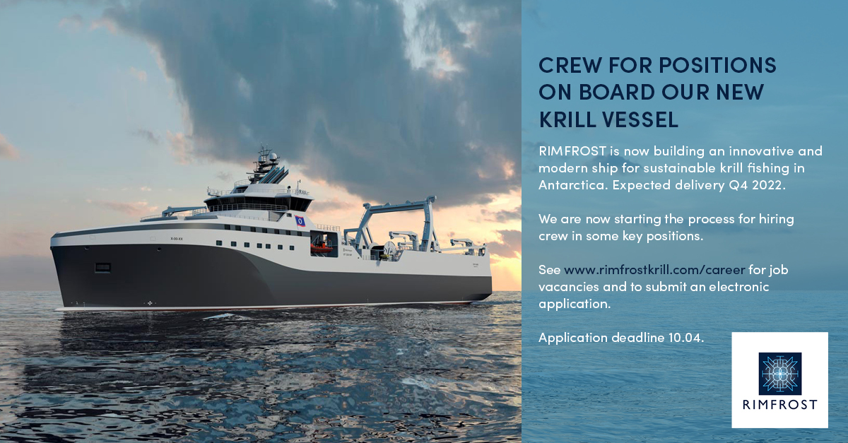 WE ARE HIRING FOR OUR NEW KRILL VESSEL. 
rimfrostkrill.com/career/crewing…