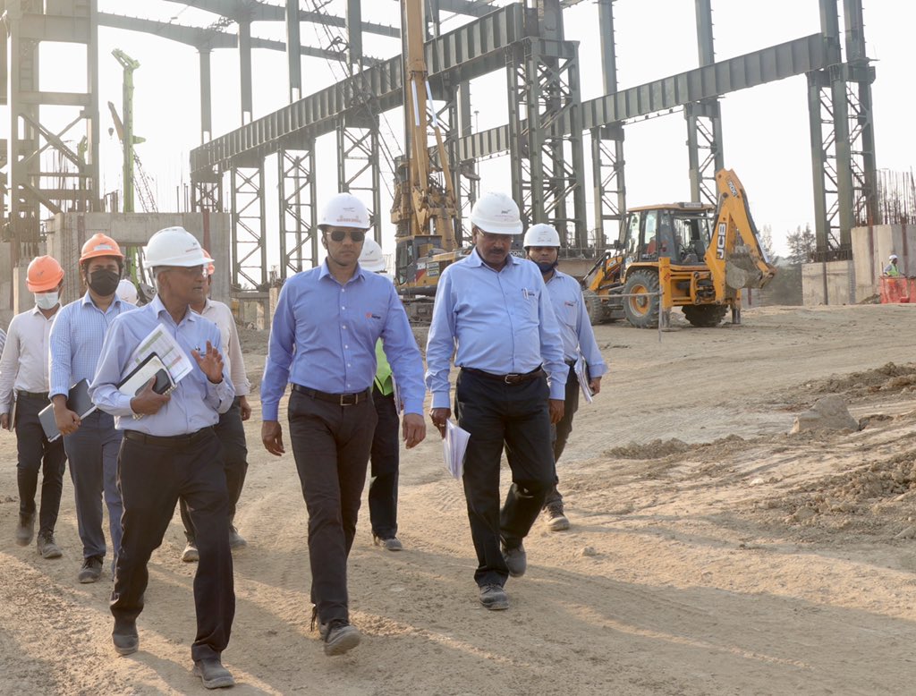 JindalSteel_In's tweet photo. On the ground, with the team, Chairman @MPNaveenJindal reviewing operations and progress at @JSPLCorporate Angul, Odisha. https://t.co/l14ZarZG5T