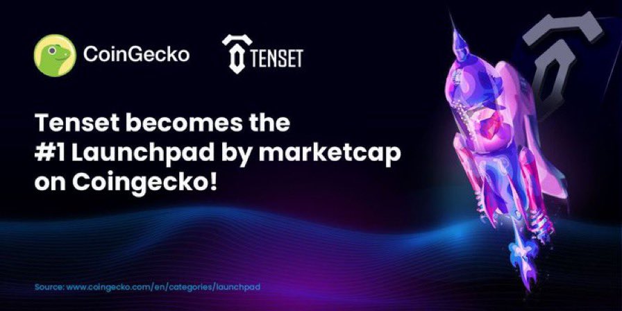Tensetは@coingeckoにて正式に暗号通貨界でナンバーワンのローンチパッドにランキングしました！ 私たちのモチベーションを上げます🔥 次のGEMが近づいています。少々お待ちください。