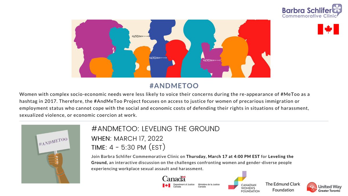 Please join <a href="/DeepaMattoo/">Deepa Mattoo</a>, <a href="/AlexiWood/">Alexi Wood</a>, &amp; <a href="/calliecochrane/">Callandra Cochrane</a> on Mar 17 @ 4 pm for #ANDMETOO: Leveling the Ground, the Clinic's parallel event at <a href="/NGO_CSW_NY/">NGO CSW/NY</a> To register: schliferclinic.zoom.us/meeting/regist…