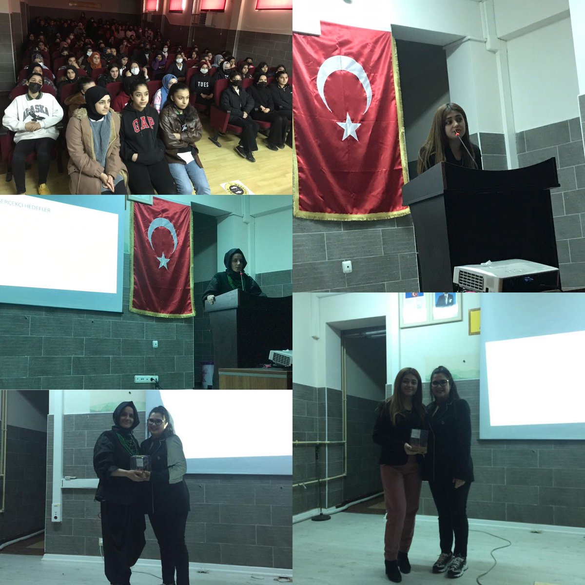 DalLisesi's tweet photo. Okulumuz Kız öğrencilere “Kadın Hakları ve Erken Yaşta Evlilik- Kadına Şiddet “ “Motivasyon ve Başarı Öyküleri” hk bilgilendirme semineri düzenlendi. Av. Esma OTURAKÇI ve Uzm Psk Zeynep Avşaroğlu İLHAN’a seminere katkılarından dolayı teşekkür ederiz. 
@KarakopruM https://t.co/mppkLoimGs