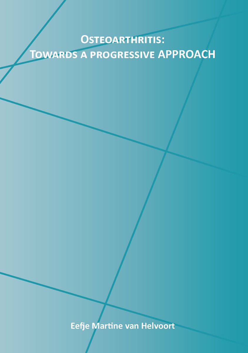 Rheumatologists should better distinguish between disease phenotypes in #osteoarthritis, as it may contribute to the development of personalized drugs for OA patients, concluded Eefje van Helvoort <a href="/UMCUtrecht/">UMC Utrecht</a> in her PhD thesis that she defended today edu.nl/yh4cp