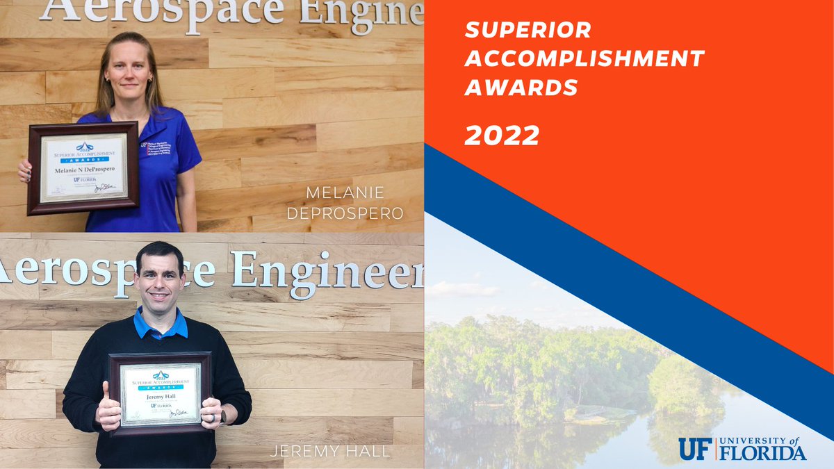 Great accomplishments by great staff!

Join us in congratulating Melanie and Jeremy on their University-level achievement awards. We appreciate their contributions and hard work hard work and contributions to our MAE family. 🌟🏆

<a href="/UFatWork/">UF at Work</a>