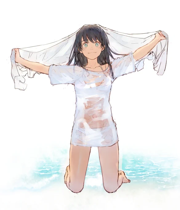 4年前の楽描きを加筆修正φ('v'*)
夏よー、来い! 