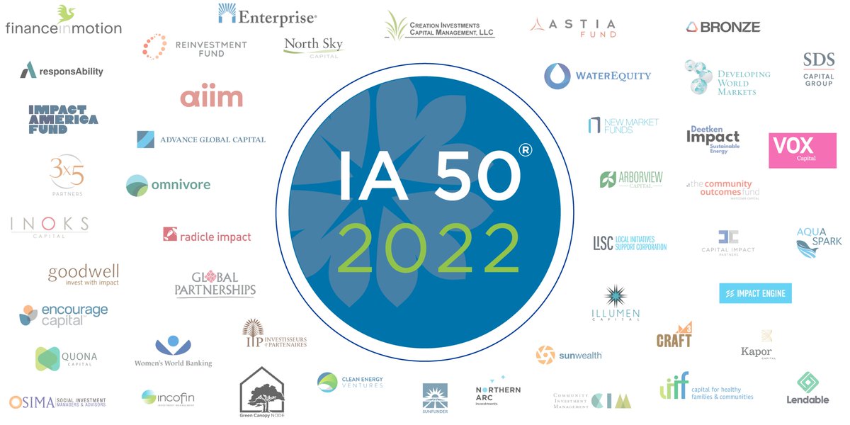 Announcing the ImpactAssets 50 2022 Impact Fund Manager showcase! The 11th edition of the #IA50 showcases 143 experienced and emerging #impinv fund managers committed to generating positive impact. Explore this year's list: bit.ly/IA502022