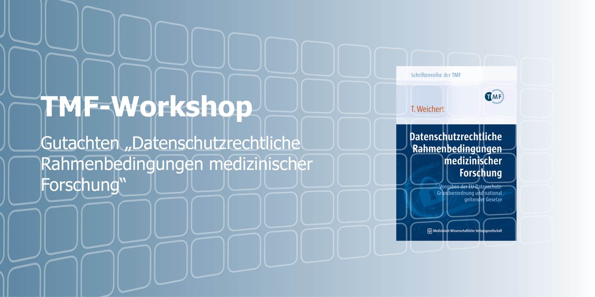 TMF_eV's tweet photo. Neues #Datenschutz-Gutachten von T. Weichert in der TMF-Schriftenreihe (Band 19) @MWVberlin veröffentlicht #openaccess. TMF lädt zum Online-Workshop am 22.03.2022, 15:30 - 18:00 Uhr, um das Gutachten vorzustellen und zu diskutieren. 
➡️Zum Termin: https://t.co/bpMmtwKzJC https://t.co/IabIZpZMGt
