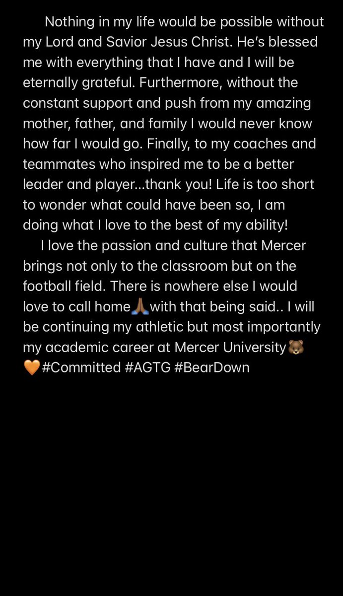 Nate_Brooks12's tweet photo. Home🐻🧡#Committed @MercerFootball @KoachTaylor @KoachAdams @VeteransHS @WarHawkRecruits https://t.co/JxtrxYtEpC