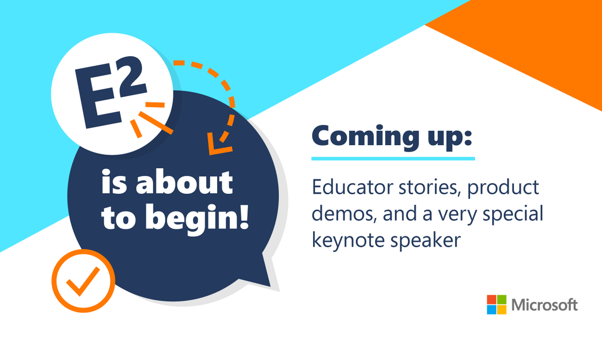 Let’s get this #E2 party started! 🥳

Tune in now to join <a href="/sdelafosse/">Sonja Delafosse</a>, members of the #MicrosoftEDU team, and our must-see keynote speaker, <a href="/OfficialMLK3/">Martin Luther King III</a>. 

👉 msft.it/6011w5gOS