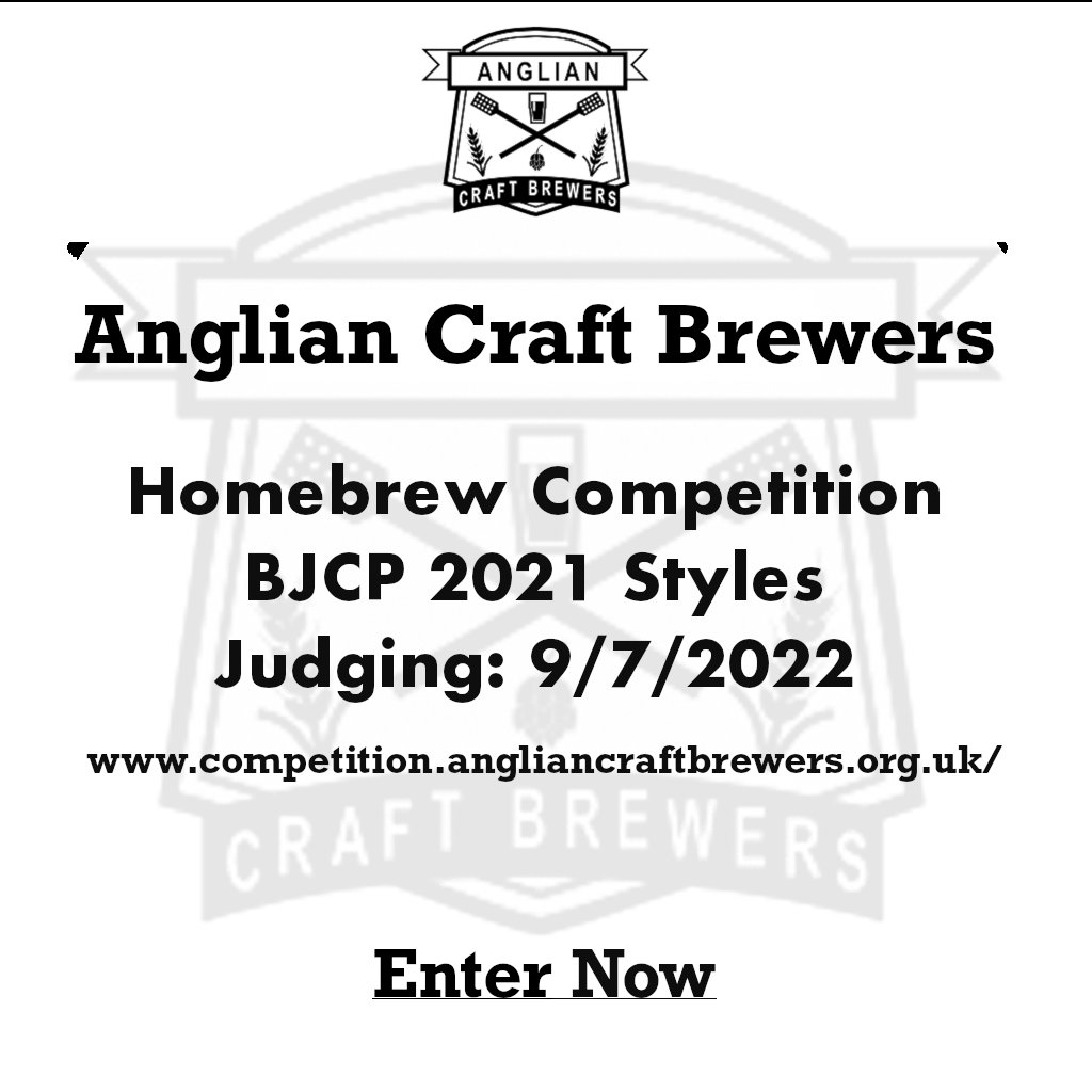 Homebrew competition alert! 🍻

Judged to the brand new BJCP 2021 standards. 📋

Places are going fast since registration opened this morning. 🤯

Register and pay entry fee to secure your place asap, before they all go. 

competition.angliancraftbrewers.org.uk/?utm_source=ma… pic.x.com/SElfGJAX8D