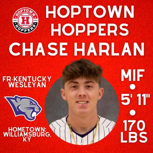 ⚾️➡️⚾️➡️ WELCOME CHASE! ⬅️⚾️⬅️⚾️
RHP and MIF CHASE HARLAN from <a href="/KyWesleyan/">Kentucky Wesleyan College</a> Chase is from Williamsburg, KY Opening Night is Thursday, June 2 at HHS Tiger Field vs the <a href="/DCBombers/">DCBombers</a> See you at the ballpark. #hoppertunity
<a href="/ChaseHarlan1/">Chase Harlan</a> <a href="/vaught_gary/">gary vaught</a>