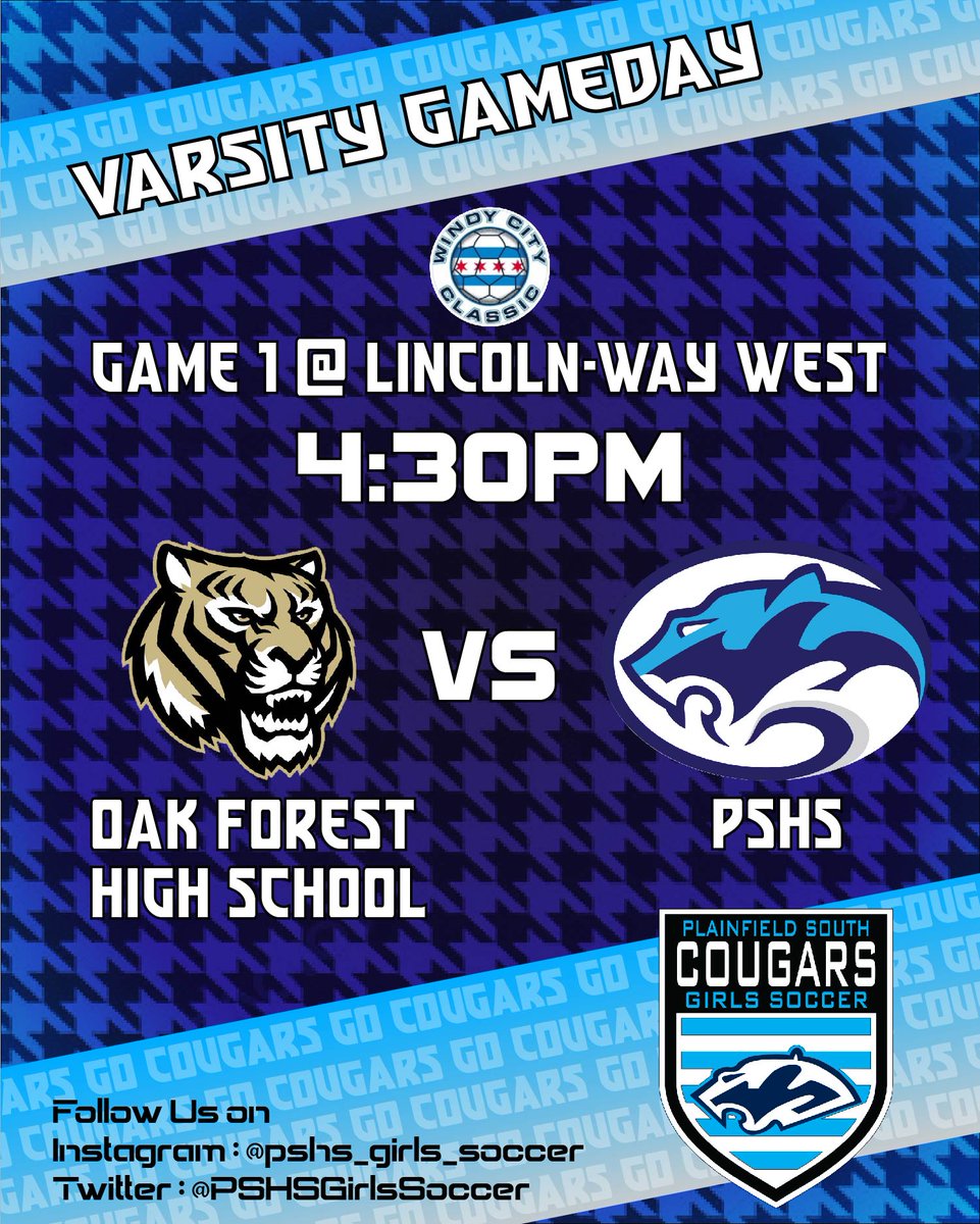 GAME DAY!!!
Varsity is @ Lincoln-Way West vs Oak Forest @ 4:30pm. Game 1 of Windy City Classic Tournament.