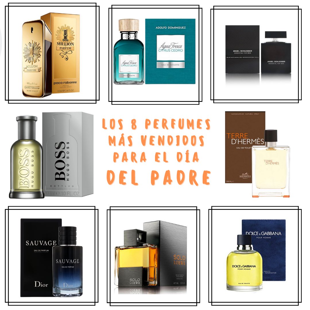 PerfumesLydia's tweet photo. Los 8 perfumes más vendidos para el Día del Padre.🎁

¿Otra vez se te ha echado la fecha encima y no sabes qué vas a regalar en el Día del Padre? Aún estás a tiempo de acertar.

👀https://t.co/5opwS1lHSp

#Díadelpadre #regalaperfumes #perfumeslover #regalosoriginales #regalos https://t.co/sILnzqVdqz