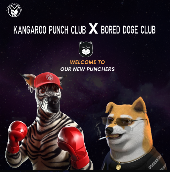 We are officially partnering with @punch_club_NFT

We are dropping: 
- 5 whitelist spots for @punch_club_NFT
- 1 BDC "NFT"

To Enter :
1- Follow @punch_club_NFT and <a href="/boredogeclub/">Bored Doge Club</a> 
2- Retweet &amp; Red heart.
3- Tag 3 Friends. 

Winners announced in 24 hours