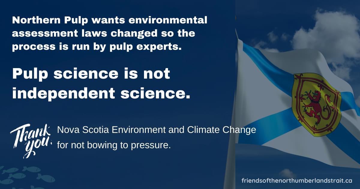 The NS Environment Act applies to all.  Thank you <a href="/ns_environment/">NS Environment and Climate Change</a> 

#nspoli #northernpulp