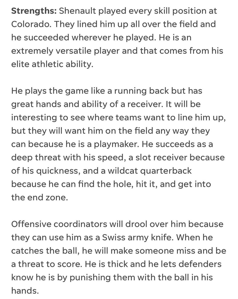 My scouting report on Laviska Shenault Jr. before the 2020 NFL Draft: (anyone think this sounds like he could fit a certain offense in Miami????) #BRINGHIMHOME https://t.co/pYHnOfHIjk