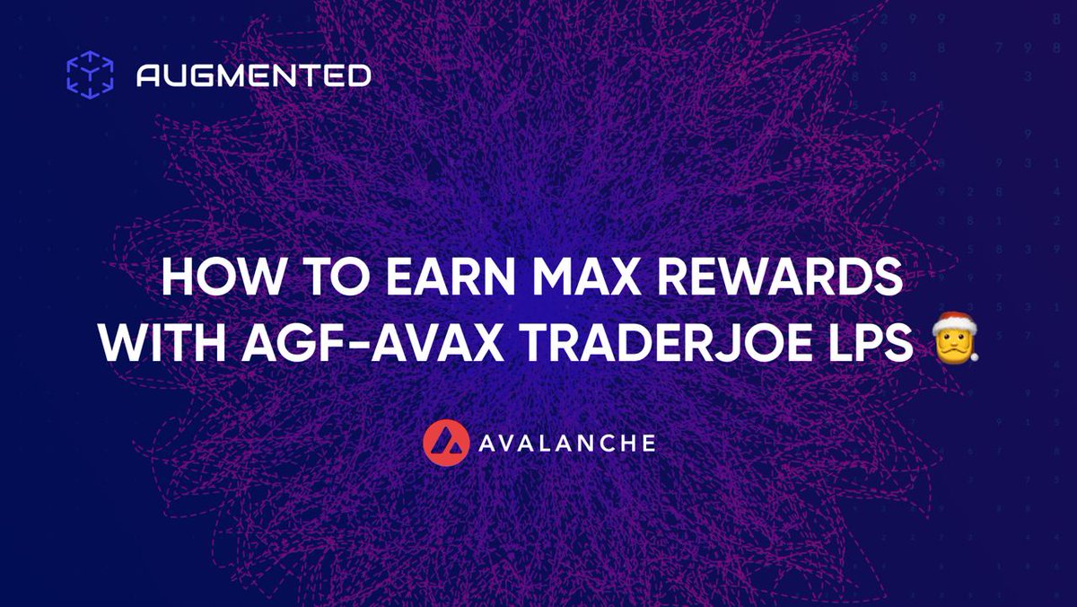 1/ How to get max #rewards on #AugmentedFinance with $AGF token

 &amp; $AVAX

#1 most popular way to get max rewards with your assets on augmented.finance is to stake your $AGF $AVAX <a href="/traderjoe_xyz/">Let's F***ing Joe (formerly Trader Joe)</a> LP
 tokens

Details in a thread 🧵