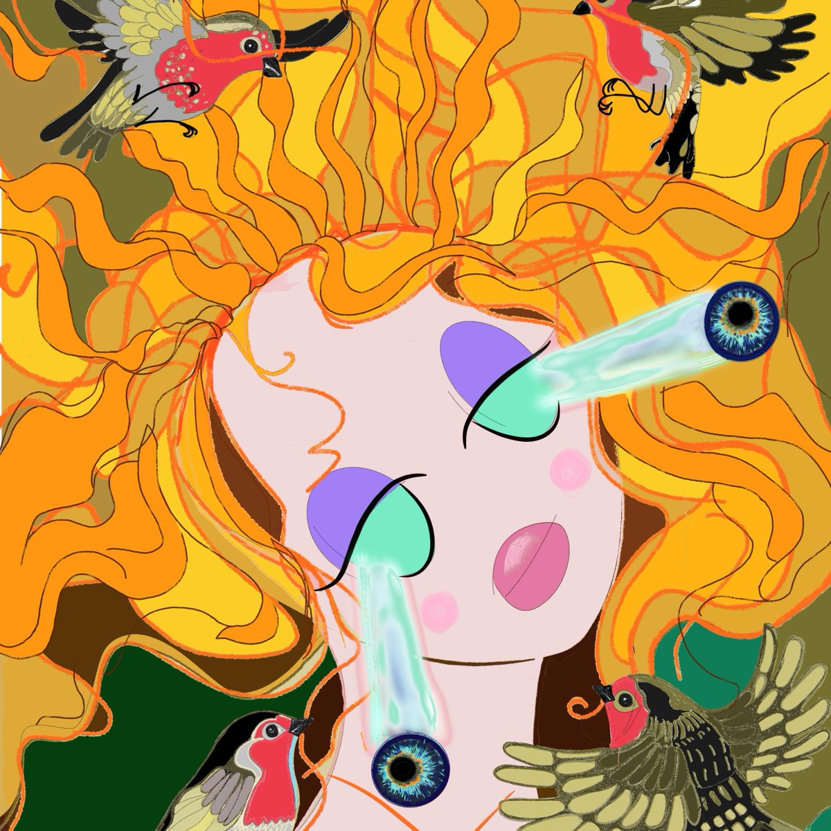 NuttyArty's tweet photo. "Unity with nature" From the collection "War and Peace"
Birds make a nest out of a girl's hair. It`s still pre-war work. #Ukraine #Tezos #NFTs #StopRussia #StopWarInUkraine https://t.co/I1T4IWOOPL https://t.co/6kj1yoRjWS