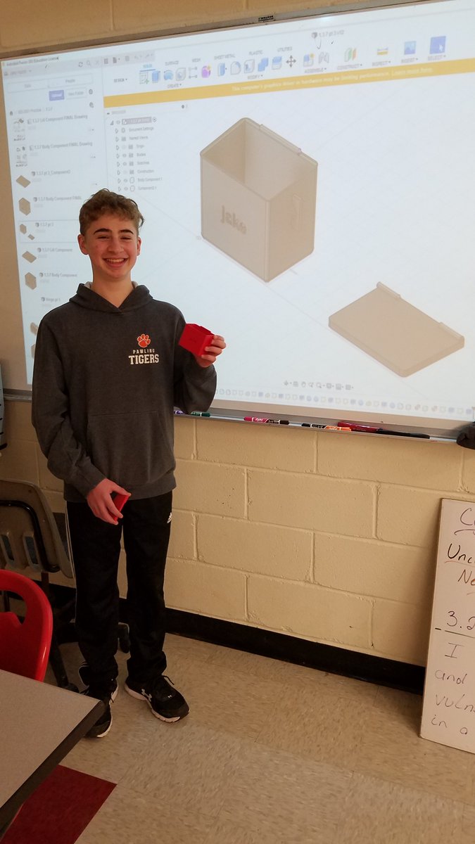 PawlingCSD3's tweet photo. Pawling HS Introduction to Engineering Design class designed cases to safely &amp; securely hold their earbuds. Students drew isometric renderings of their design ideas by hand. Then, designed and 3D printed their earbud cases using Fusion 360 CAD (computer aided design) software. https://t.co/WmYk9iGIUB