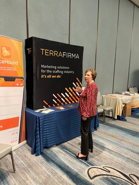 VillingCompany's tweet photo. TerraFirma Marketing at the TempNet annual staffing convention. We are solving staffing firm’s problems with acquiring new candidates by helping them create unique messaging that will increase candidate inquiries! https://t.co/IgpuSaMhbs