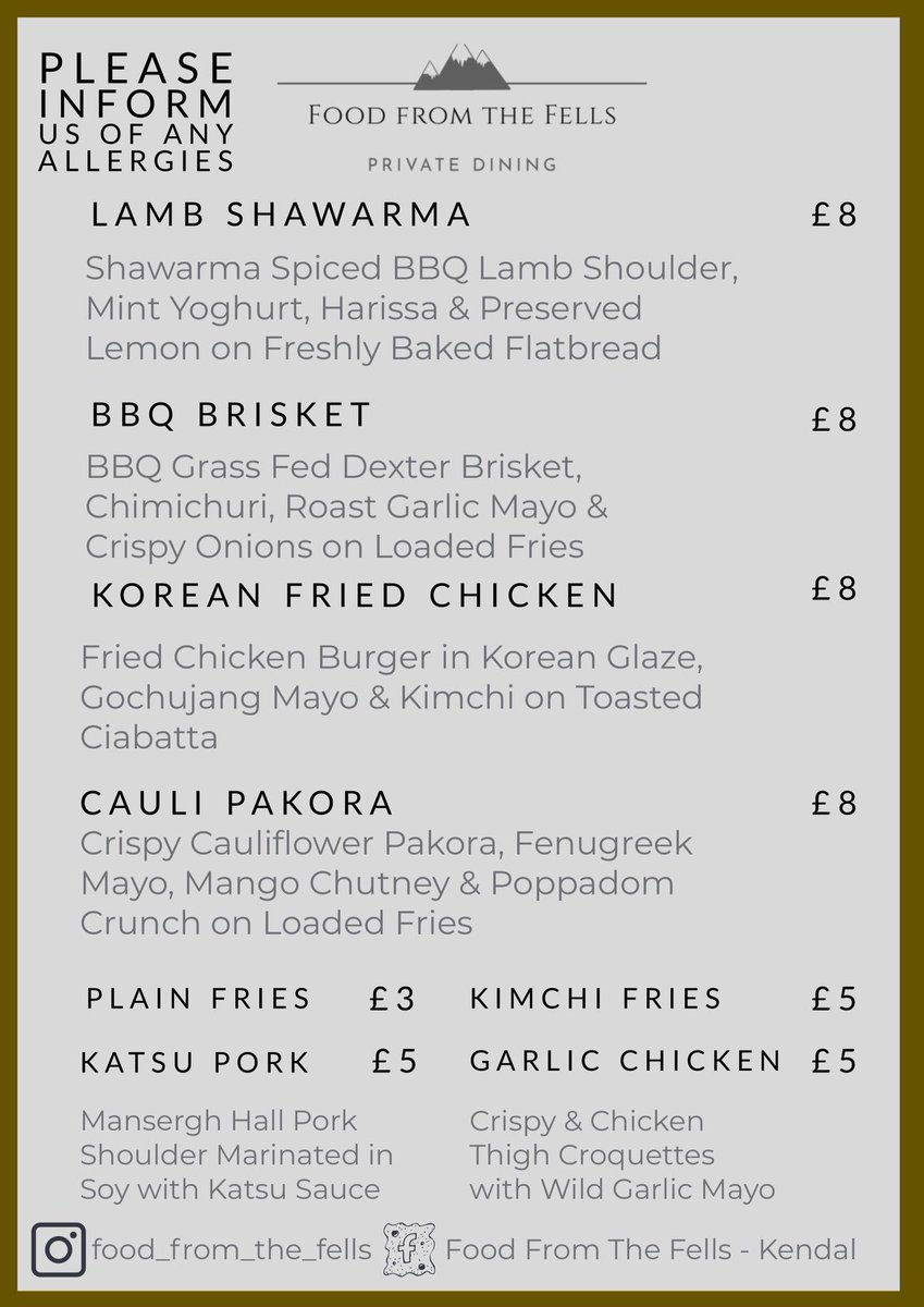 #streetfood this week… tonight #pizza from the award winning @Yard46_Kendal @CumbriaFood2022 at the award winning pub of the year with a repeat performance on Friday both from 5pm on Saturday the return of @foodfromthefells runner up in the awards plus #6nations #Rugby