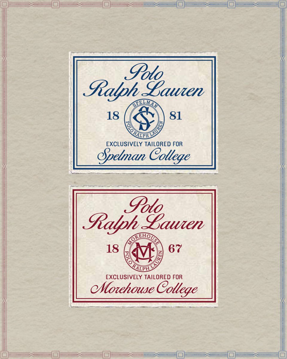 SpelmanCollege's tweet photo. Introducing the Polo @RalphLauren Exclusively for Morehouse and Spelman Colleges Collection. The historic collaboration celebrates the rich heritage of HBCUs and draws inspiration from archival images and revered sartorial traditions that endure today. https://t.co/wBTvmTMvOd https://t.co/spRU7RhHNX
