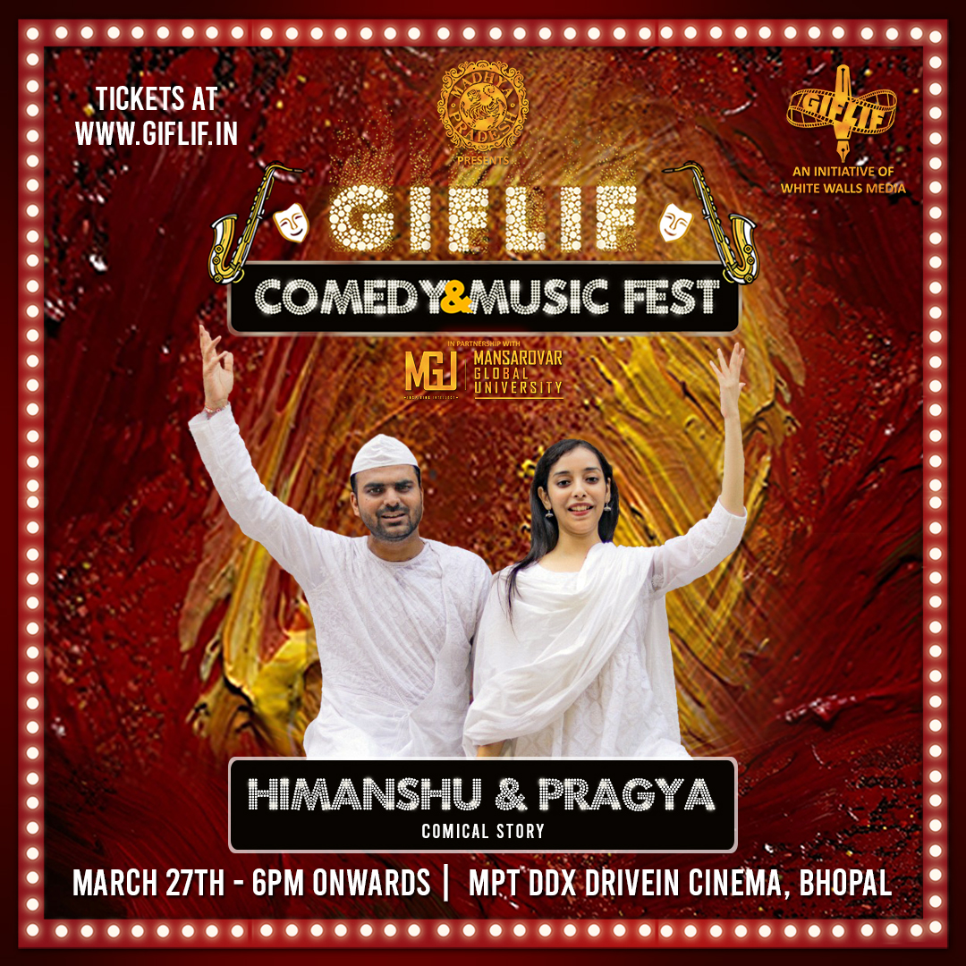 giflif's tweet photo. Himanshu Bajpayee &amp; Pragya Sharma brings us satirical story "Story Mango People ki" in the famous art form of Kissagoyi. 
TICKETS at https://t.co/jKx2k6Crqf (link in bio)
Presented by @MPTourism
Powered by @MPSTDCofficial
#gifliffest #mptourism #Gifliflive #MGUGIFLIF #mpstdc #mp https://t.co/PbdlxfTJSW