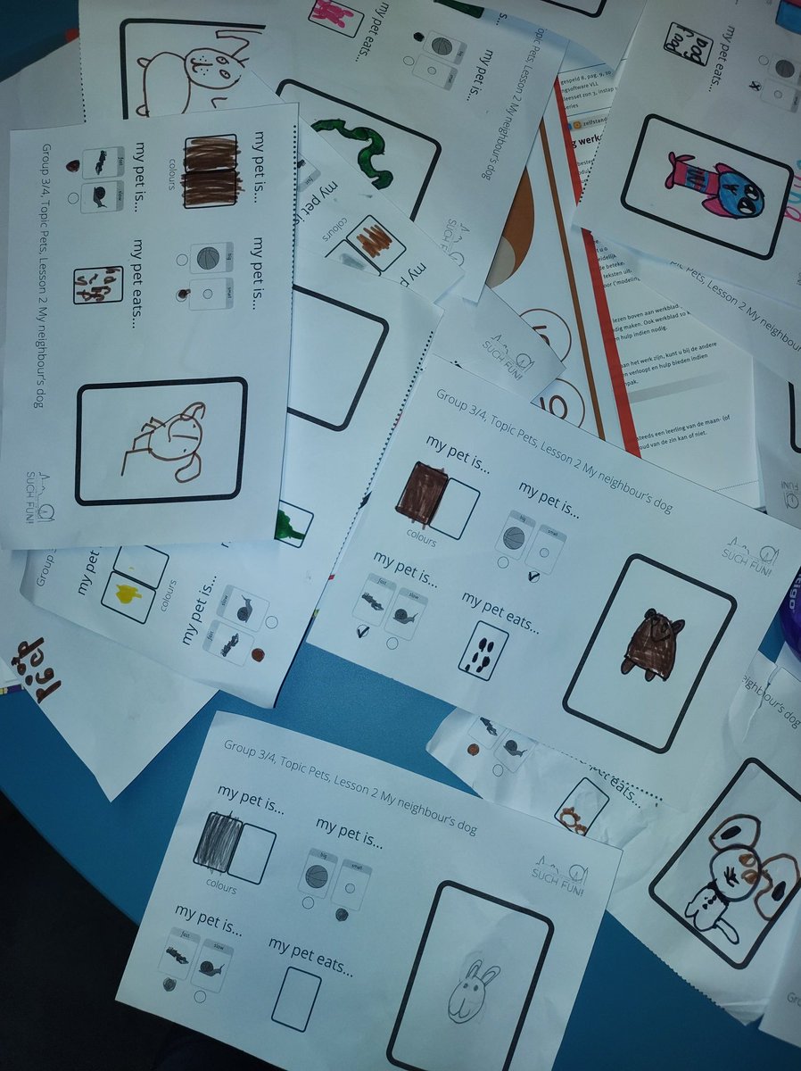 AlishaMallya's tweet photo. Teaching class 3B about pets at @bsdehobbit #firstclassalone #teaching #basisschool #class3b #aboutpets https://t.co/aYFsGdHyAp