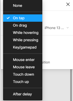SheridanIMM's tweet photo. There is one detail we might ignore while setting up "on" event or prototyping: Mouse does not exist in mobile phone interaction. Sounds funny but sometimes this is the reason why your interaction couldn't work. #IMMSheridan #IMM2022#Figma#AdobeXD 
- RT/YC/YH https://t.co/GONRiadxo4