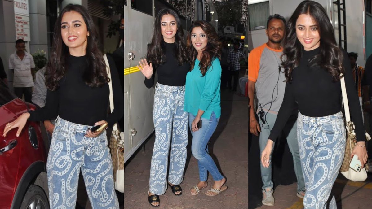 Spotted📸: '#Naagin6' duo #TejasswiPrakash and #AdaaKhan were papped post shoot in Filmcity, Goregaon today