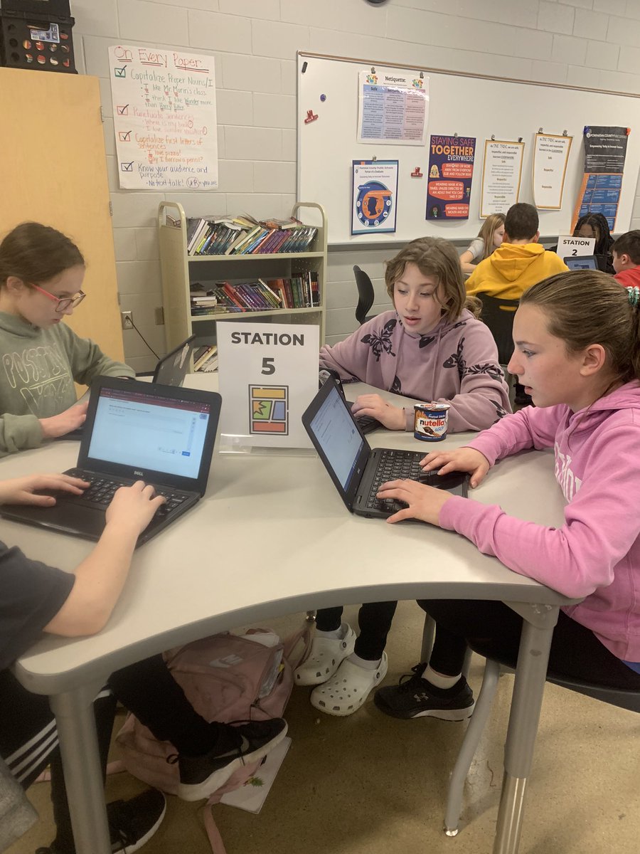 MrsBrownLASS5's tweet photo. Exploring setting, point of view, theme, and inferences using a narrative nonfiction article about 9/11.  Station rotations include magazine cover analysis and VR headsets!  @GillianLambert you are brilliant! https://t.co/424hNIw52X