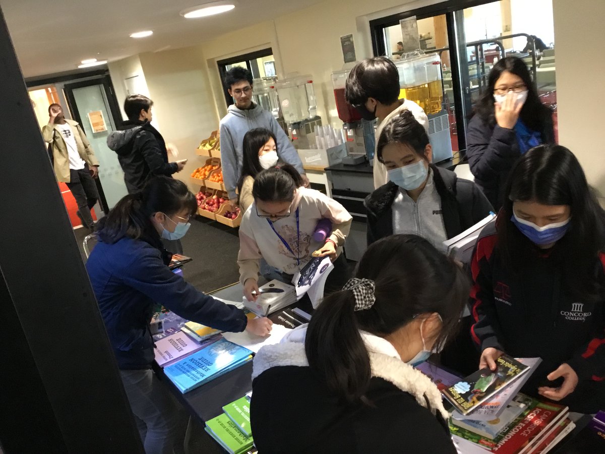 LibraryDeptCC's tweet photo. The Library held a second-hand book sale this week, inviting students to purchase spare revision guides and other assorted textbooks. 
£286.70 was raised for Soil of Amhara- a charity supporting young people in the Amhara region of Ethiopia. https://t.co/zr1ZAe4lks