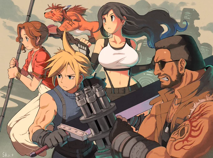 FF7と9のイラストまとめ #ファイナルファンタジー7 #ファイナルファンタジーⅨ #クラウド・ストライフ #エアリス #ティファ #バレット #オセロット #キアヌ・リーブス #ビビ・オルニティア #エーコ・キャルオル  