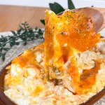 糖質もカロリーも低め!豆腐でキムチーズグラタン。