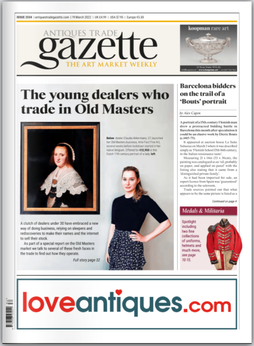 Frances_Allitt's tweet photo. Meet three dealers under 30 trading in Old Masters. What a pleasure to speak with these up-and-comers about their experience in the trade so far - and to see their story on the cover of @ATG_Editorial  https://t.co/KS00T7ECT6 https://t.co/Ni3ZNuiiMx