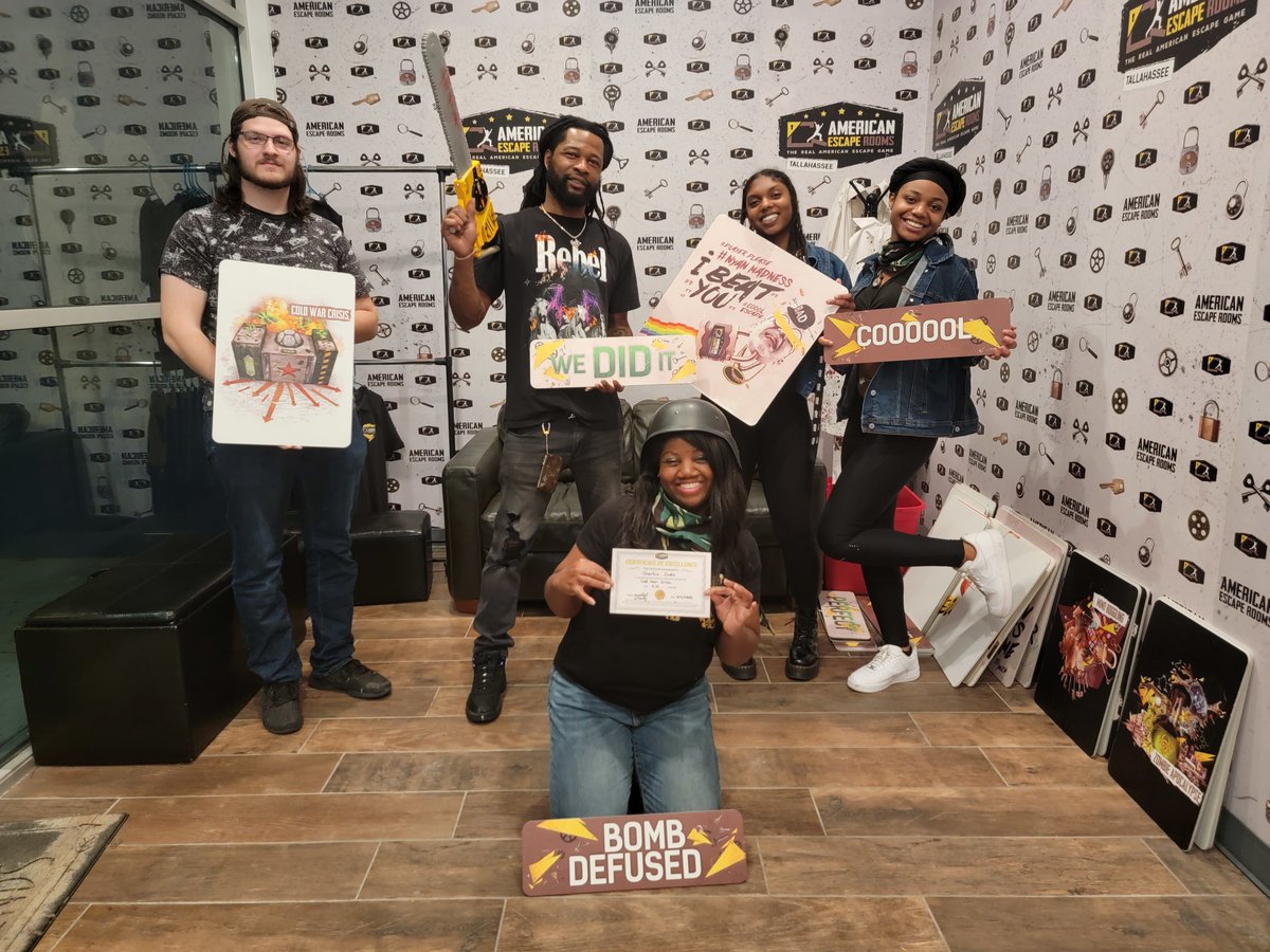 Chartre_Oaks's tweet photo. Our team works together every day as 1 team to serve our residents.... American Escape Room got to experience that teamwork in action, as we work together to defuse the 💣for the Cold War crisis. WE MADE IT! #TeamChartreOaks #ChartreOaks #Weloveourresidents https://t.co/SvG14rBP7z
