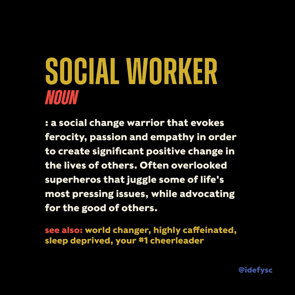 IDefySC's tweet photo. The perfect definition for social workers doesn't exi- #WorldSocialWorkDay #idefysc @sctechsystem

Tag a social worker to show appreciation! We’ll pick 3 to treat to a much needed coffee. ☕️ https://t.co/hJdcA0Omnb